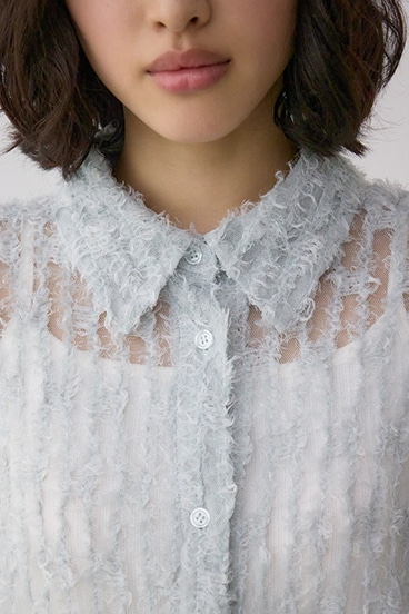 シアーチュールフリンジシャツ 詳細画像