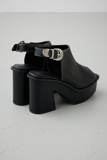 ウエスタンバックルブーティーサンダル 詳細画像