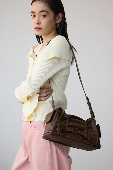 リボンデザインフラップバッグ 詳細画像