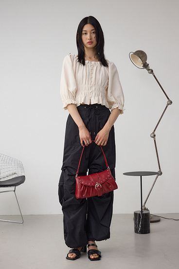 スタッズフラップギャザーバッグ 詳細画像