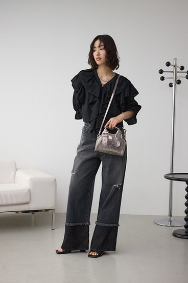 バックルベルトハンドルバッグ 詳細画像