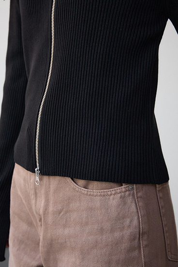 ジップアンサンブルニット 詳細画像