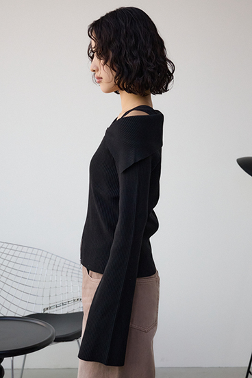 ジップアンサンブルニット 詳細画像