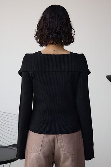 ジップアンサンブルニット 詳細画像