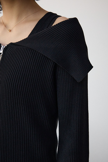 ジップアンサンブルニット 詳細画像