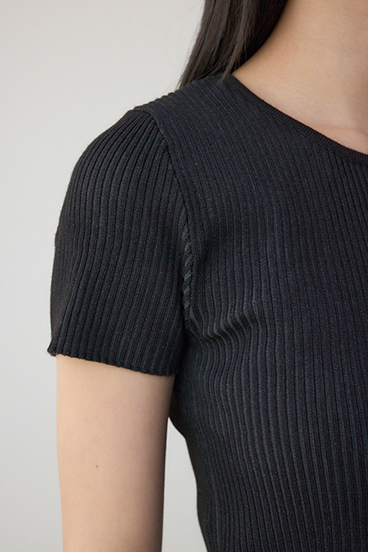 Wジップショートスリーブ配色リブプルオーバー 詳細画像