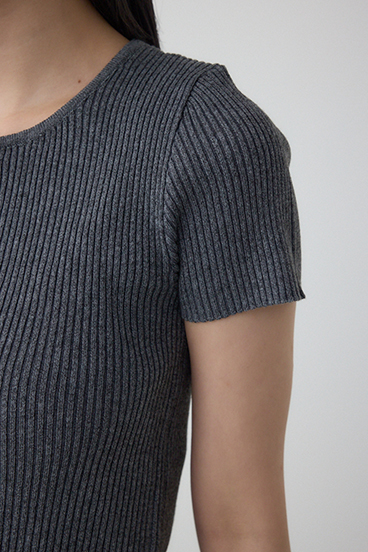 Wジップショートスリーブ配色リブプルオーバー 詳細画像