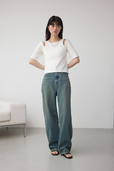 デザインネックショートTシャツ 詳細画像