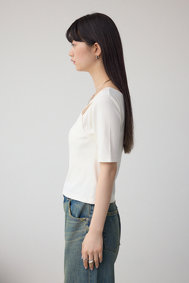 デザインネックショートTシャツ 詳細画像