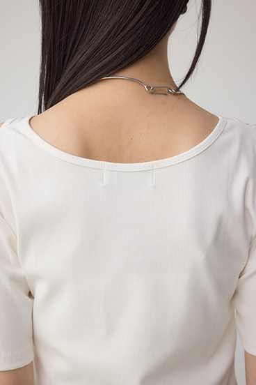 デザインネックショートTシャツ 詳細画像