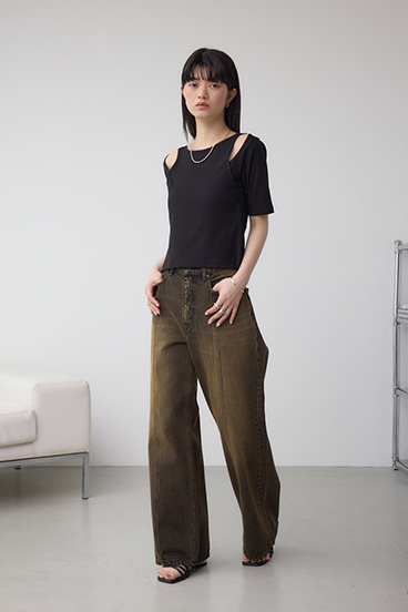 デザインネックショートTシャツ 詳細画像