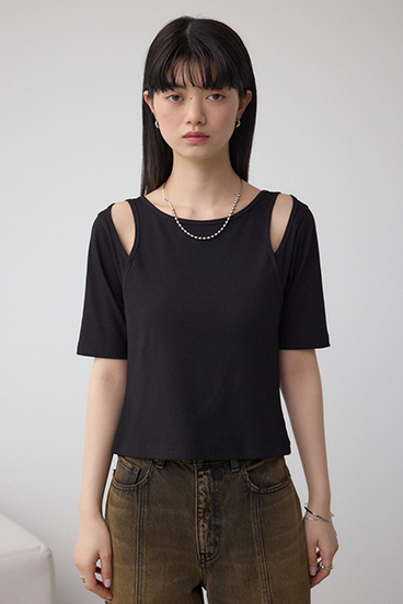 デザインネックショートTシャツ 詳細画像