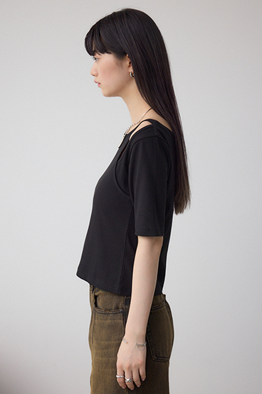 デザインネックショートTシャツ 詳細画像