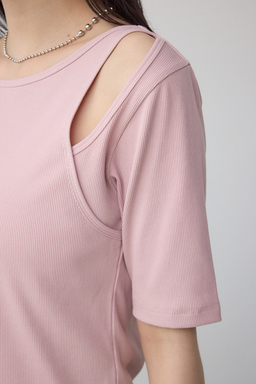 デザインネックショートTシャツ 詳細画像