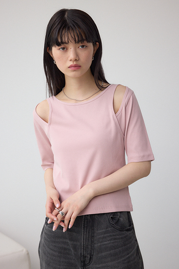 デザインネックショートTシャツ 詳細画像