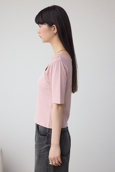 デザインネックショートTシャツ 詳細画像