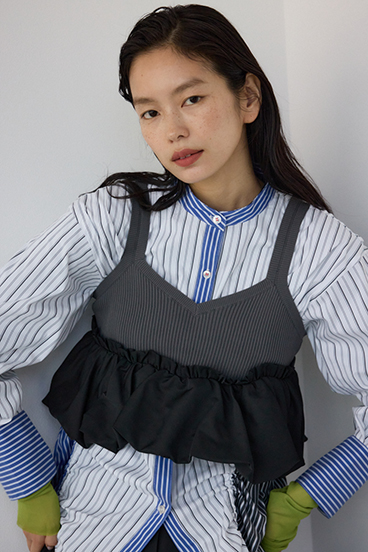 【PLUS】バルーンドッキングニットビスチェ