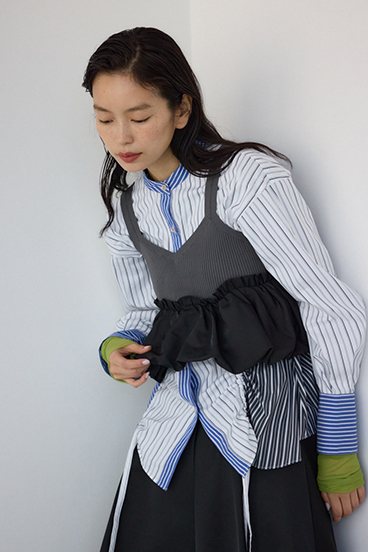 【PLUS】バルーンドッキングニットビスチェ 詳細画像