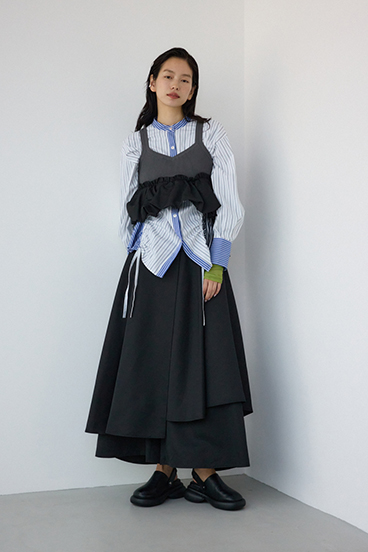 【PLUS】バルーンドッキングニットビスチェ 詳細画像