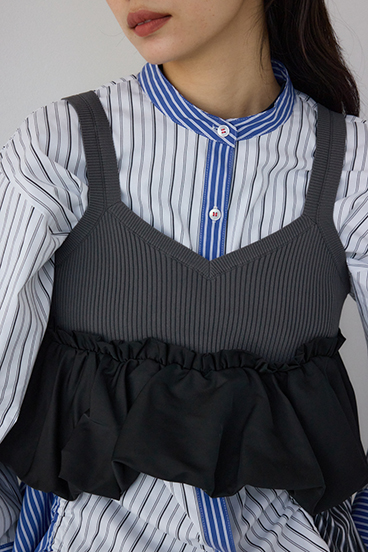 【PLUS】バルーンドッキングニットビスチェ 詳細画像