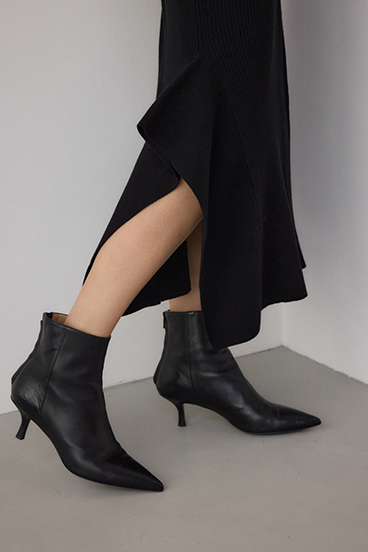 【PLUS】アシンメトリーレイヤードニットワンピース 詳細画像