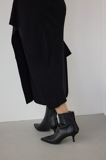 【PLUS】アシンメトリーレイヤードニットワンピース 詳細画像