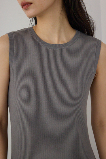 【PLUS】アシンメトリーレイヤードニットワンピース 詳細画像