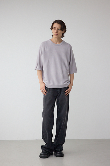 ベーシックガーター5分袖ニット 詳細画像