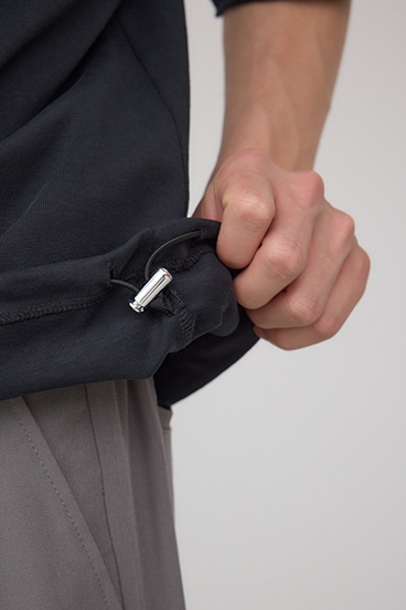 切り替えデザインドローコードトップス 詳細画像