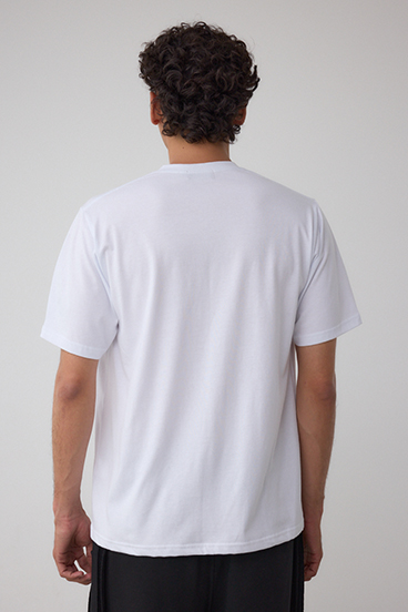 AZコットン VネックロゴTシャツ 詳細画像