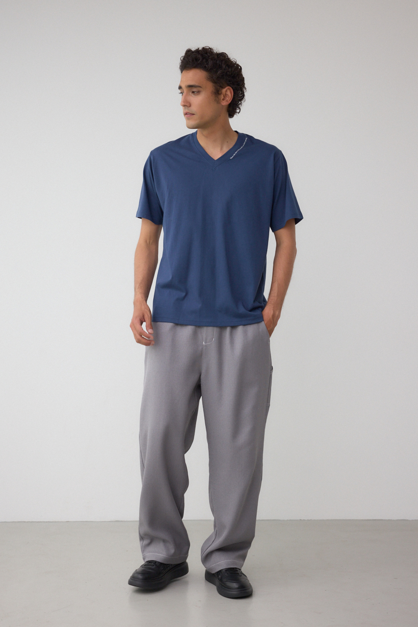 AZコットン VネックロゴTシャツ｜MEN｜251ISB90-189E｜AZUL BY