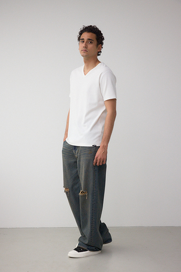 タックフライスVネックTシャツ 詳細画像