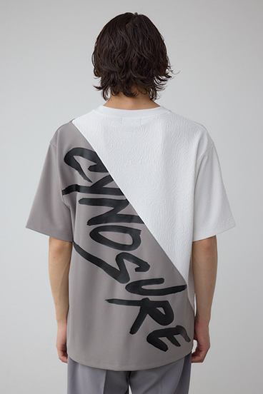 異素材スウィッチンググラフィックTEE 詳細画像