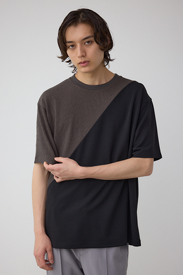異素材スウィッチンググラフィックTEE 詳細画像