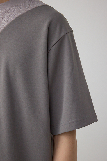 異素材スウィッチンググラフィックTEE 詳細画像