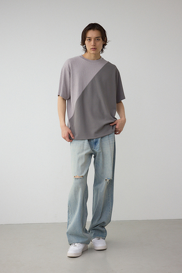 異素材スウィッチンググラフィックTEE 詳細画像