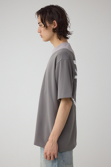 異素材スウィッチンググラフィックTEE 詳細画像