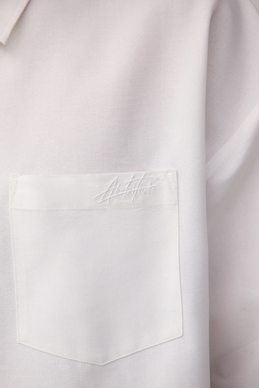 オックスワンポケ刺繍シャツ 詳細画像