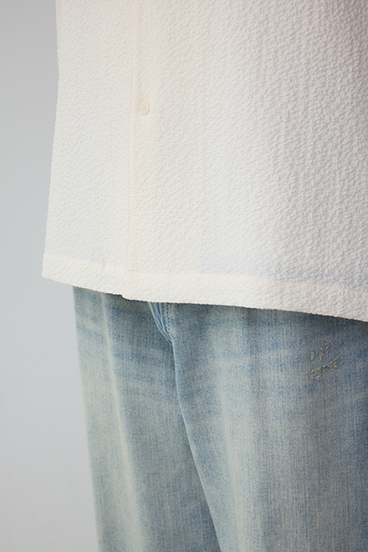 シアサッカーオーバーシャツ 詳細画像