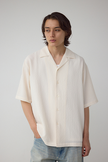 シアサッカーオーバーシャツ 詳細画像