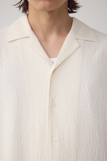 シアサッカーオーバーシャツ 詳細画像