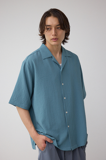 シアサッカーオーバーシャツ 詳細画像