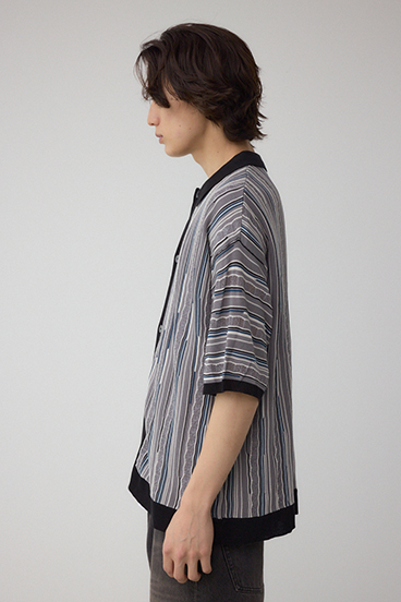 ポロ襟クージーニットトップス 詳細画像