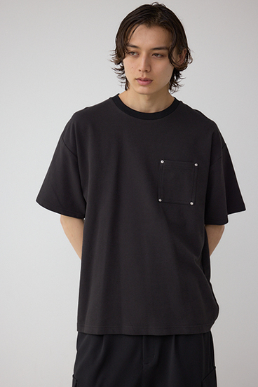スタッズポケットリップルTシャツ 詳細画像