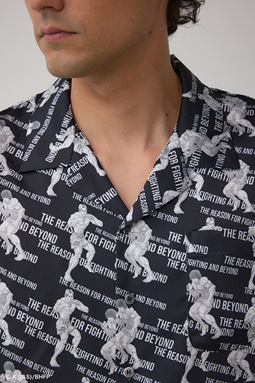 BD×範馬刃牙×AZULコラボ総柄シャツ 詳細画像