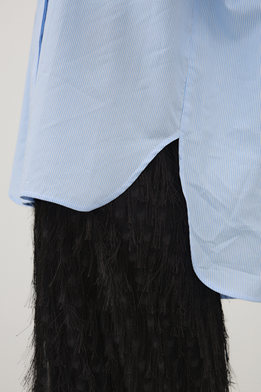 【crie conforto】シャーリングスリーブシャツ 詳細画像