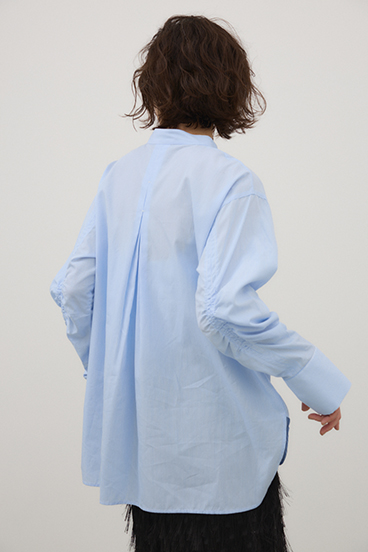 【crie conforto】シャーリングスリーブシャツ 詳細画像