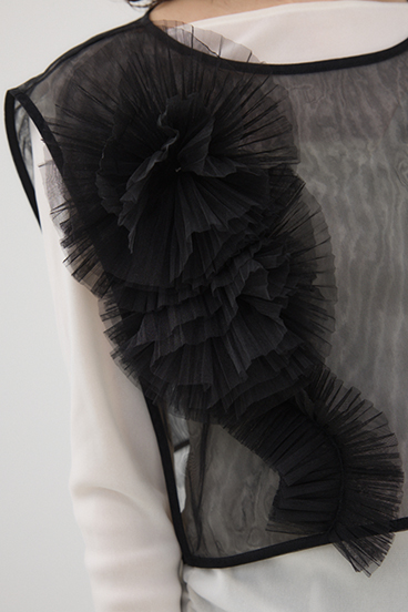 【crie conforto】チュールモチーフベスト 詳細画像