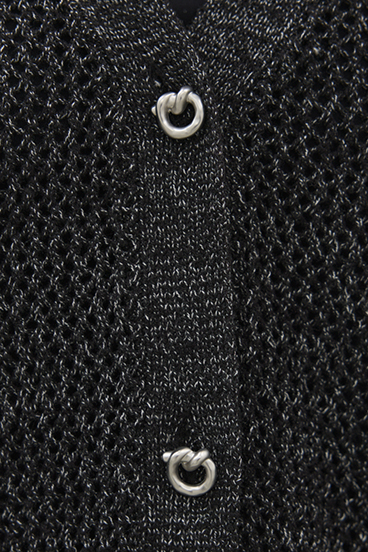 【crie conforto】プレッツェルパターンメッシュカーディガン 詳細画像