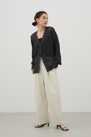 【crie conforto】プレッツェルパターンメッシュカーディガン 詳細画像